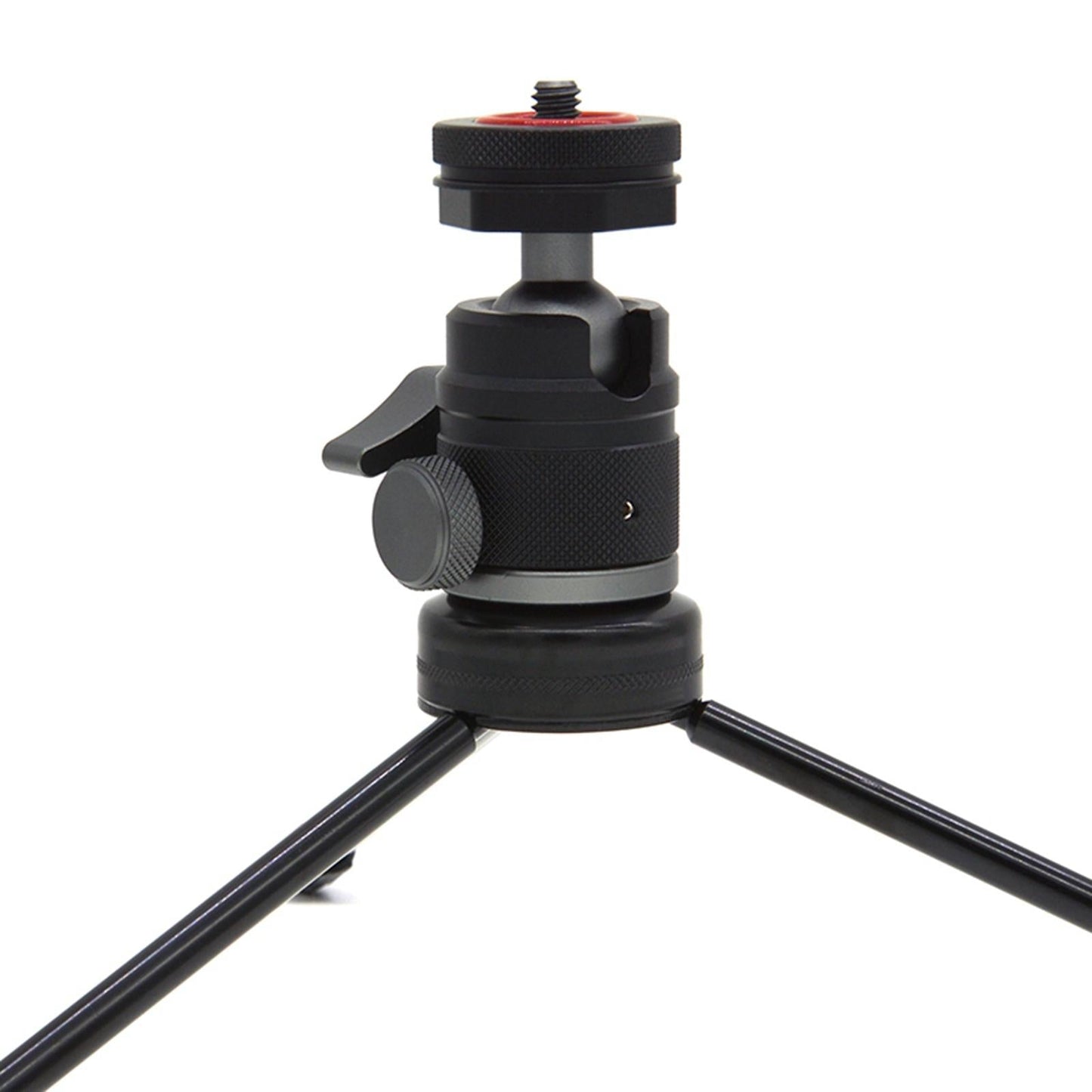 Camera Tripod Mini Metal Ball Head with Cold Shoe 90 Tilt for Light Stand