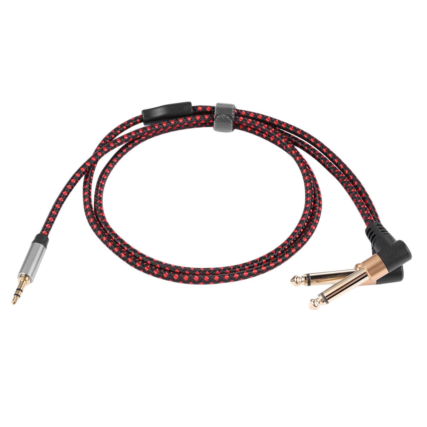 3.5mm 1/8 to Double 6.35mm 1/4" Stereo Splitter Cable for Speaker 5 Meter"