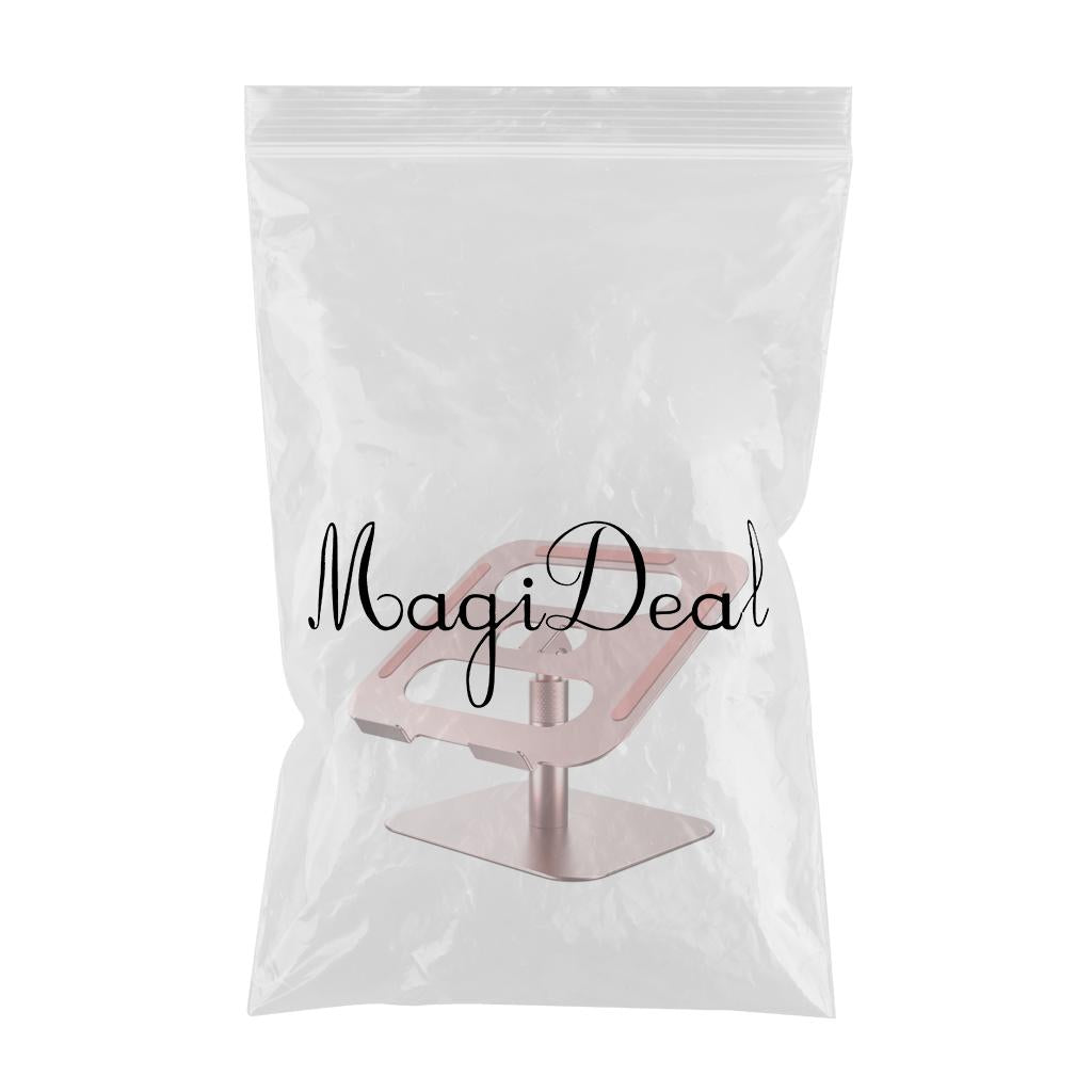 Slide-Proof Desktop Laptop Stand Riser Adjustable Tablet Holder Rack Pink