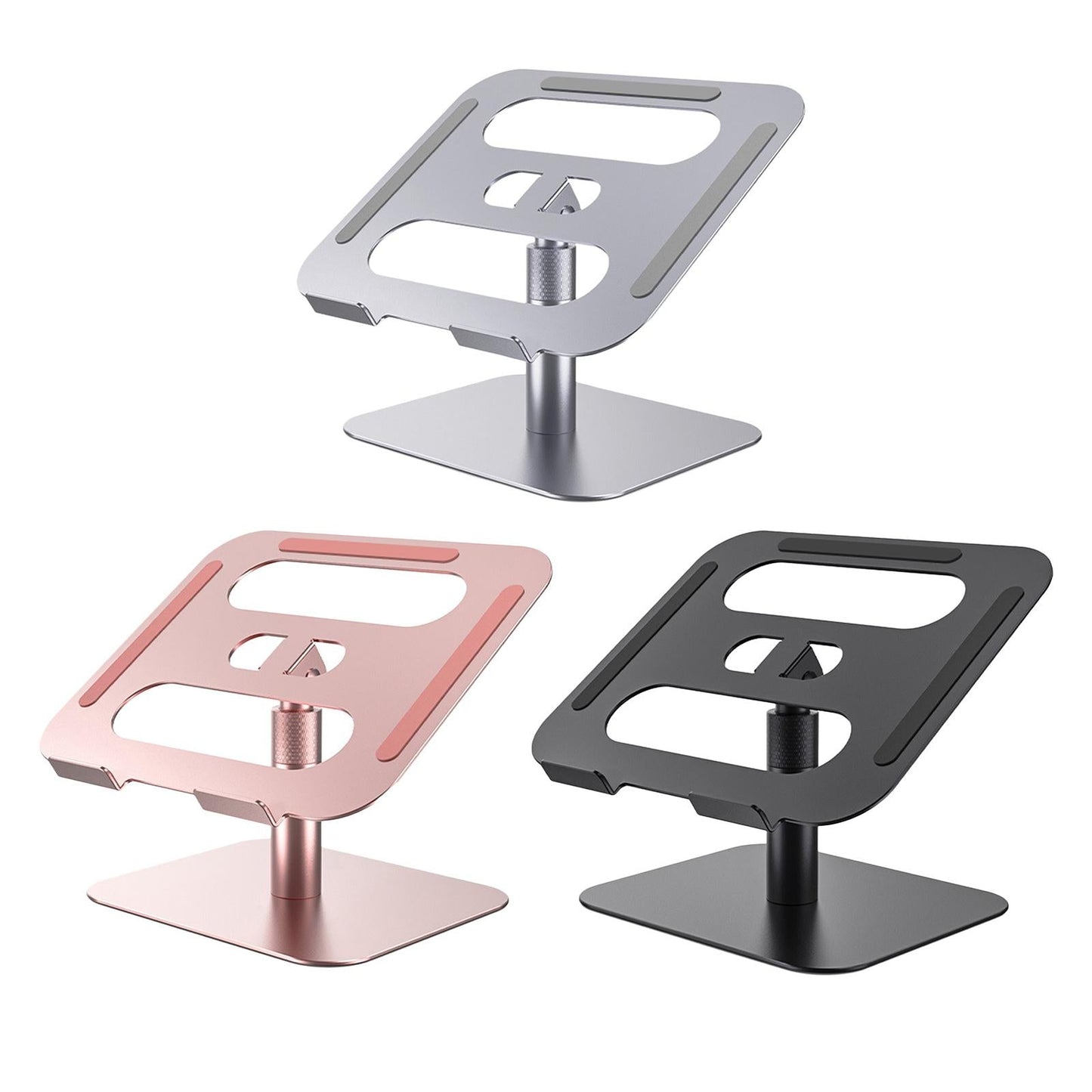Slide-Proof Desktop Laptop Stand Riser Adjustable Tablet Holder Rack Pink