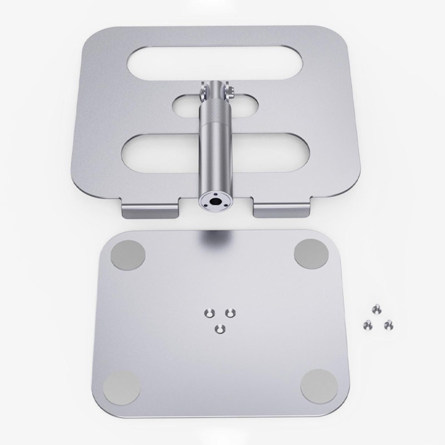 Slide-Proof Desktop Laptop Stand Riser Adjustable Tablet Holder Rack Silver