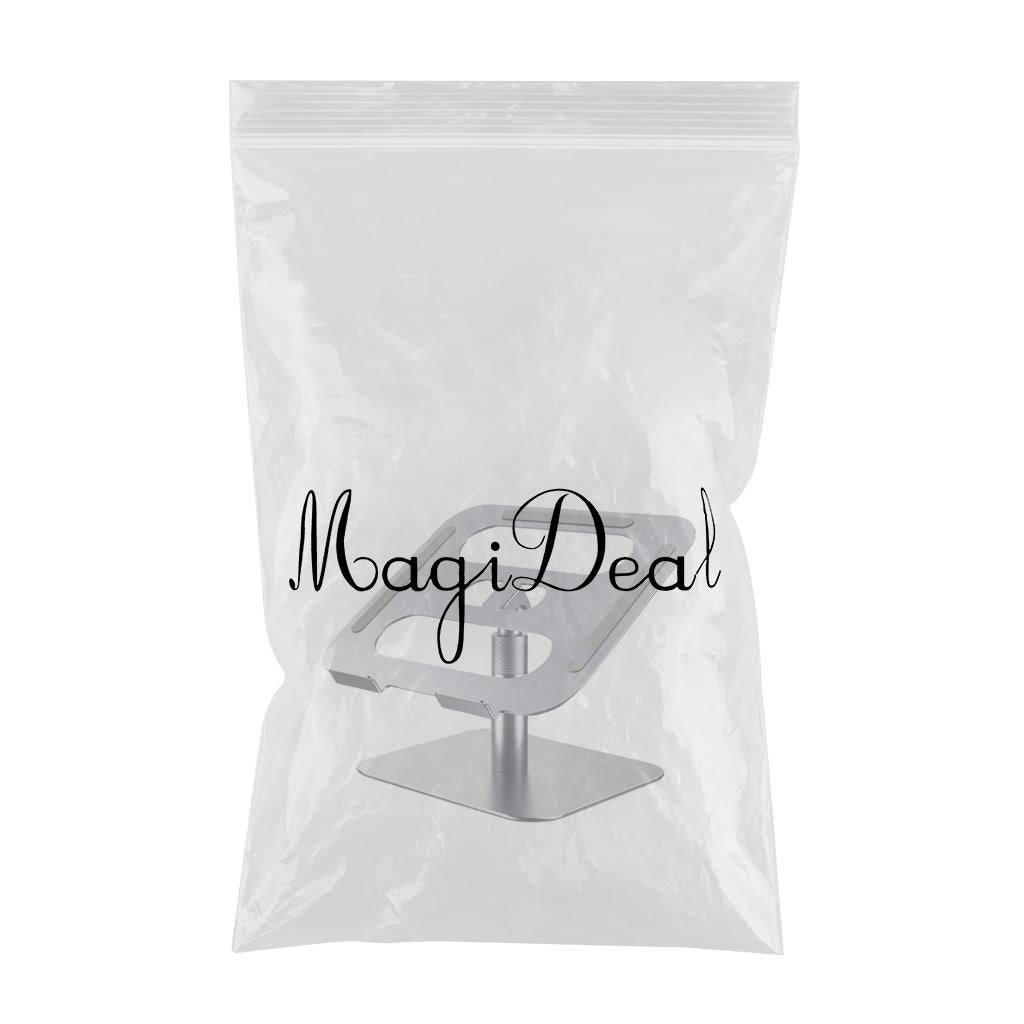 Slide-Proof Desktop Laptop Stand Riser Adjustable Tablet Holder Rack Silver