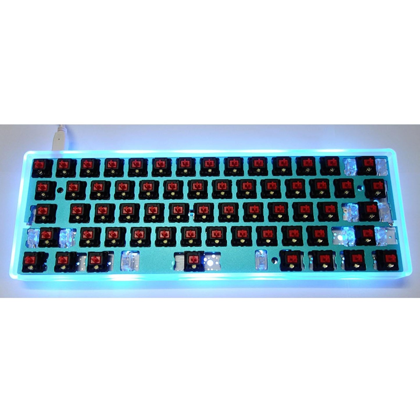 60% Compact Plastic Keyboard Case Compatible with GH60 POKER2 POK3R clear