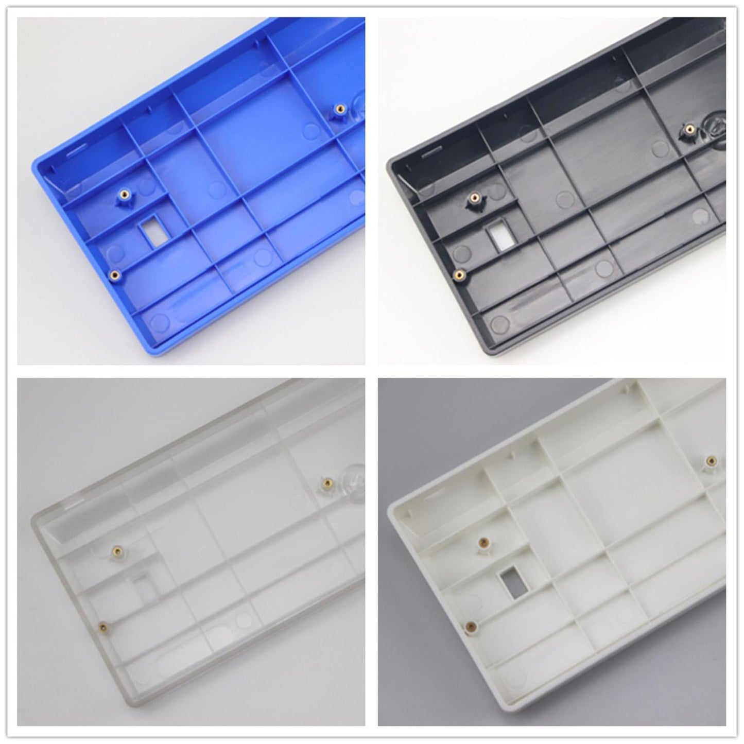 60% Compact Plastic Keyboard Case Compatible with GH60 POKER2 POK3R clear