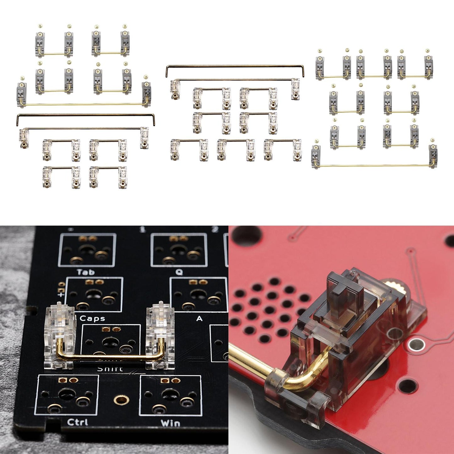 Clear PCB Mount Stabilizers for Mechanical Keyboard 60 or 87 Keys