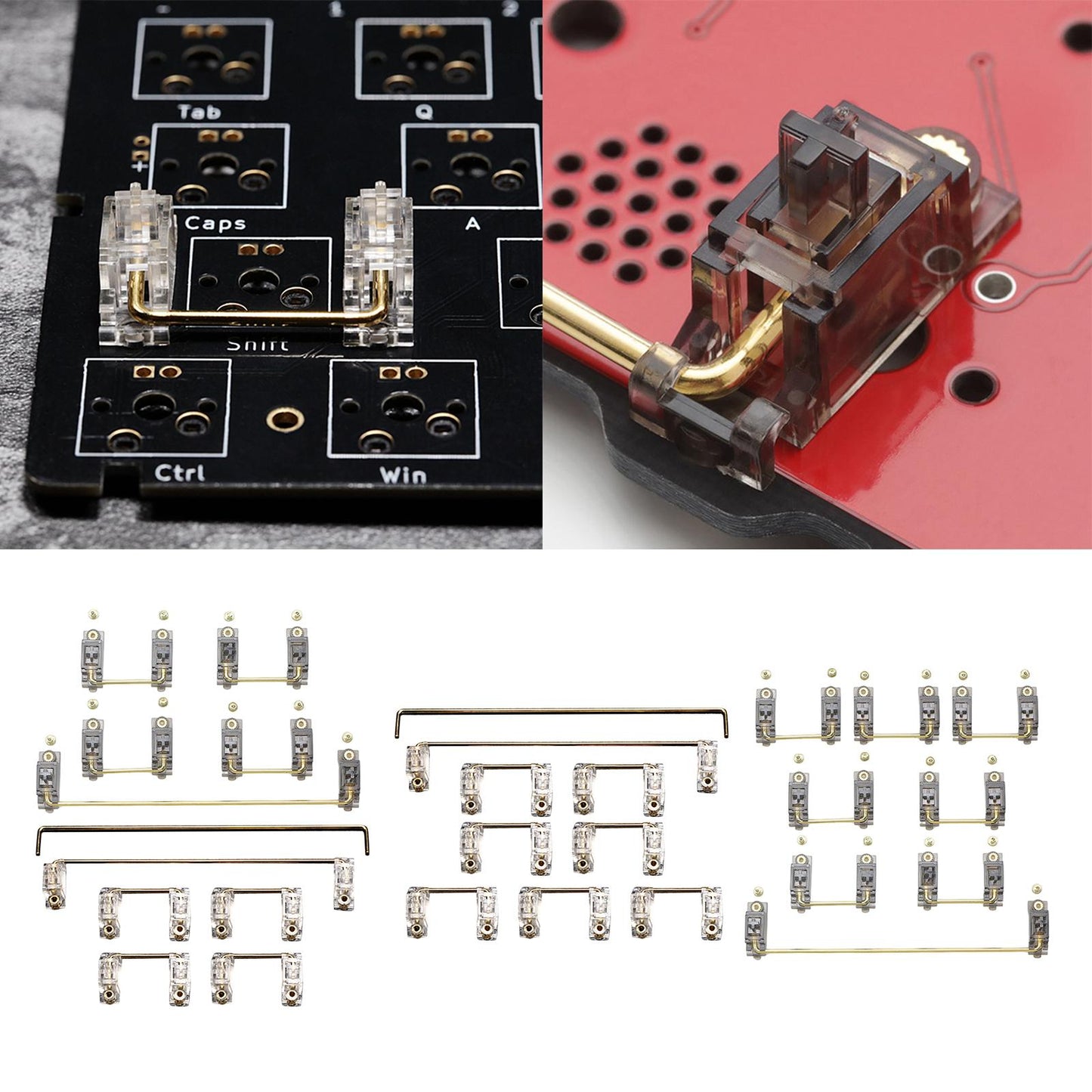 Clear PCB Mount Stabilizers for Mechanical Keyboard 60 or 87 Keys
