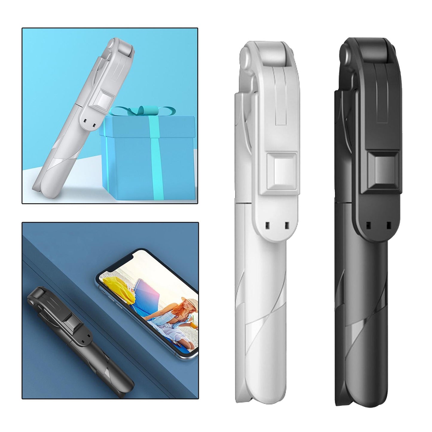 Remote Selfie Stick Tripod Phone Desktop Stand Desk Holder For Samsung White