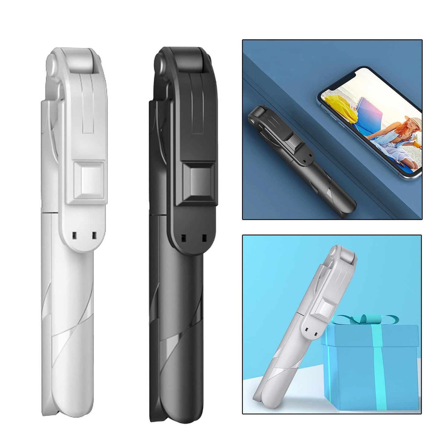 Remote Selfie Stick Tripod Phone Desktop Stand Desk Holder For Samsung White