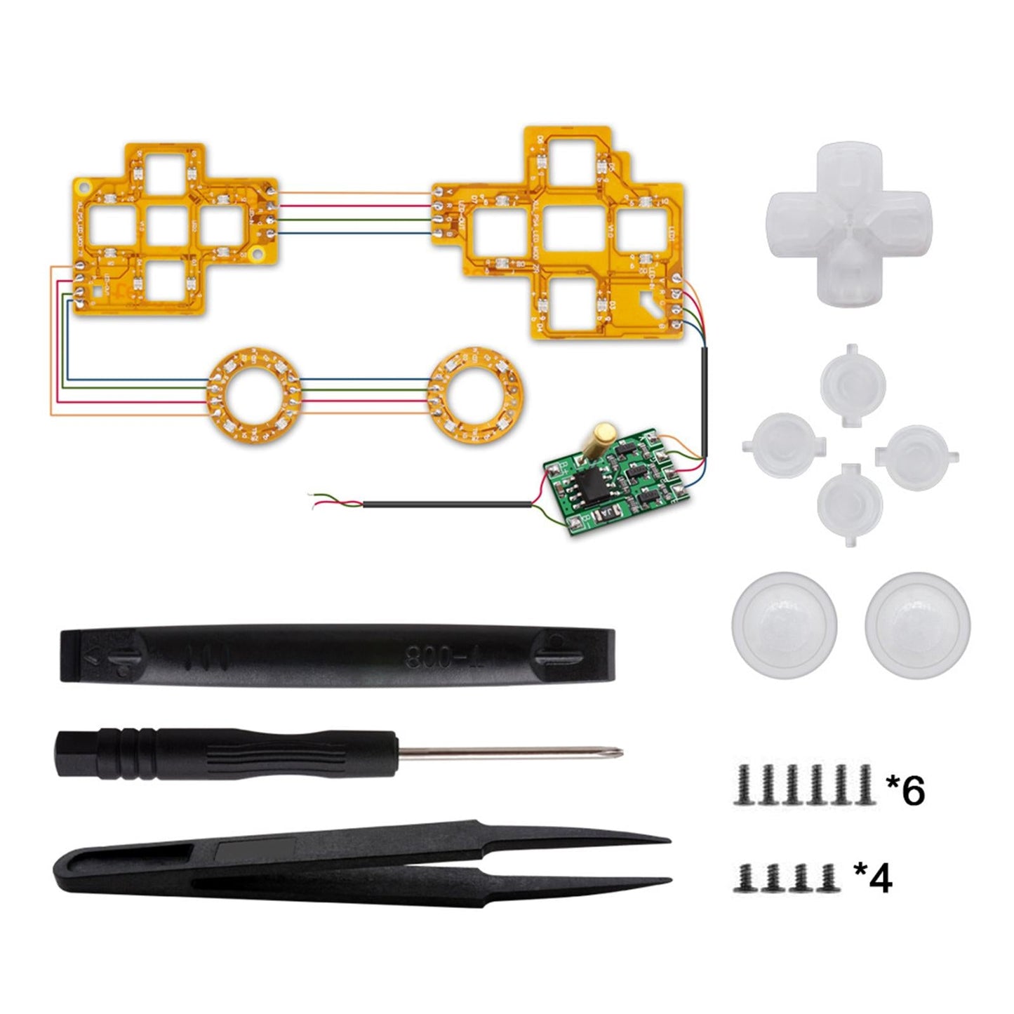 Multi-colors Light Board Handle Modification LED Modes For PS4 Controller