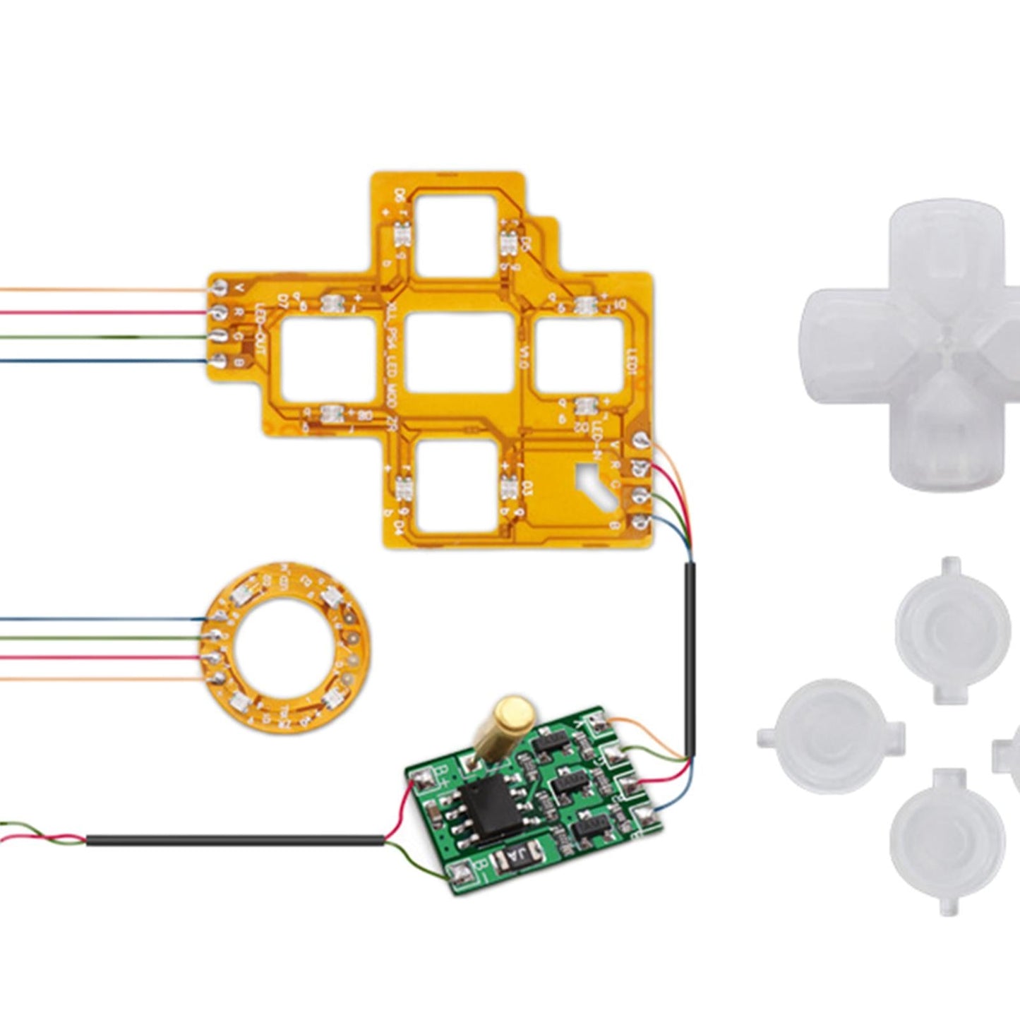 Multi-colors Light Board Handle Modification LED Modes For PS4 Controller