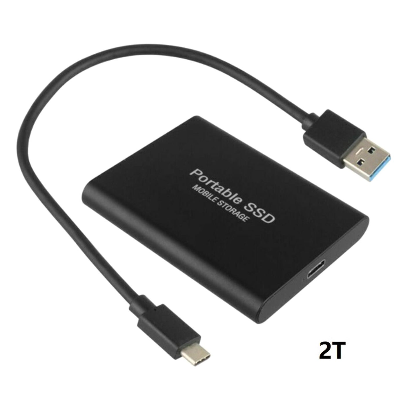 Metal 2.5 USB 3.1 Gen-1 SSD External Storage Up to 1050 MB/s black 2TB"