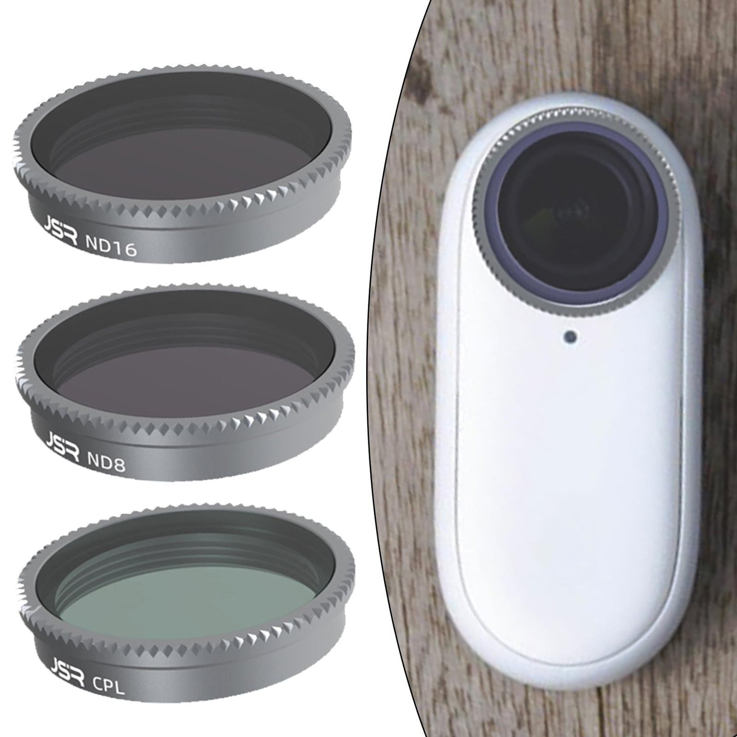 3PCS Lens Filters CPL+ND8+ND16 for Insta360 GO 2 Accessories Durable