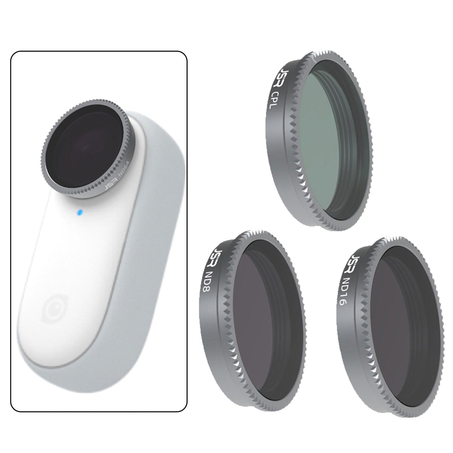 3PCS Lens Filters CPL+ND8+ND16 for Insta360 GO 2 Accessories Durable