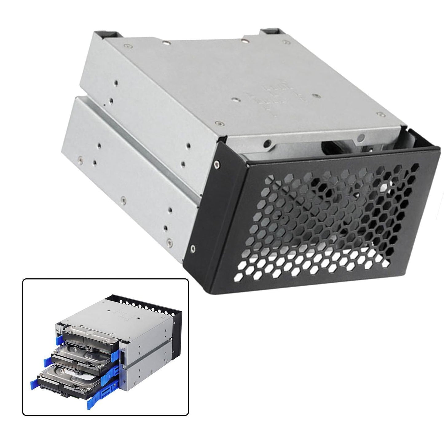 PC moding, 3x 5.25 + 1x 3.5" Hard Disk Cage / Holder. Internal HDD cage"