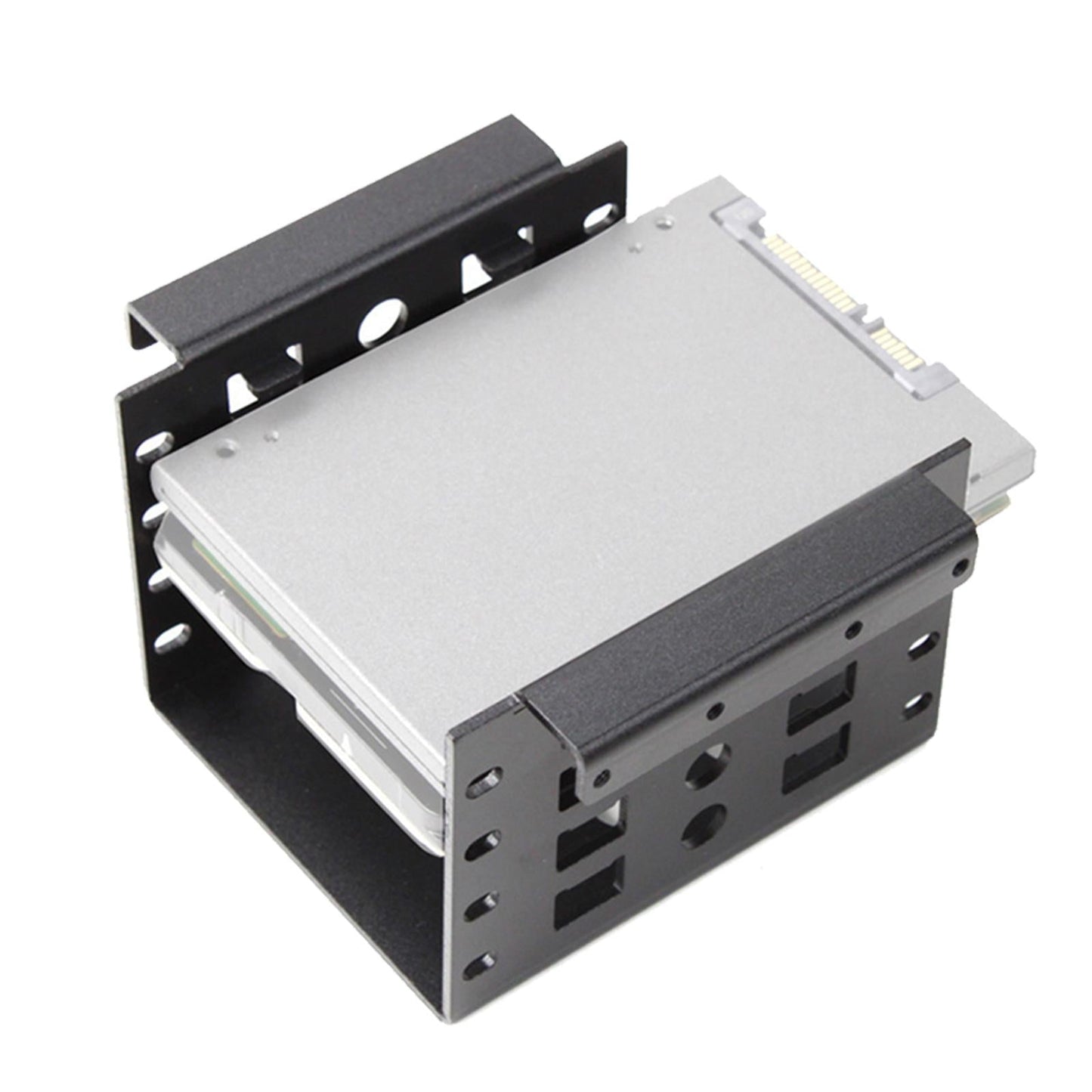 4-Bay 2.5 inch to 3.5 inch SSD HDD Hard Drive Caddy Black Bracket