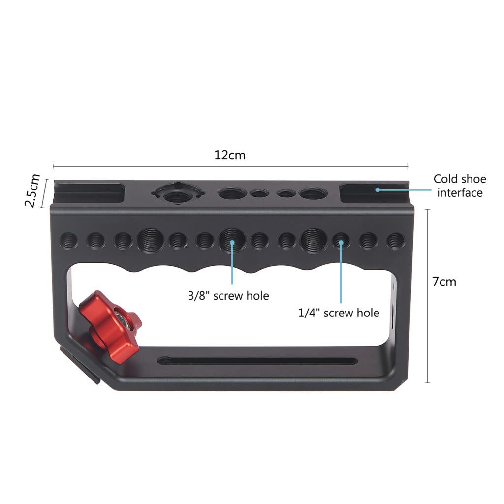 Adjustable Cheese Camera Top Handle for DSLR Camera Cage LED Lights Monitor