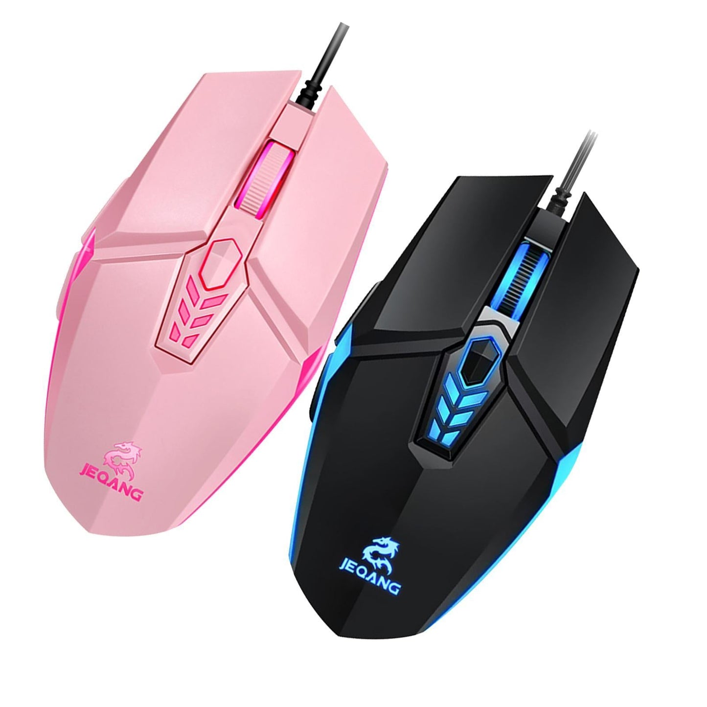 LED Backlit RGB Wired Gaming Mouse 3200 DPI Adjustable Mice Pink