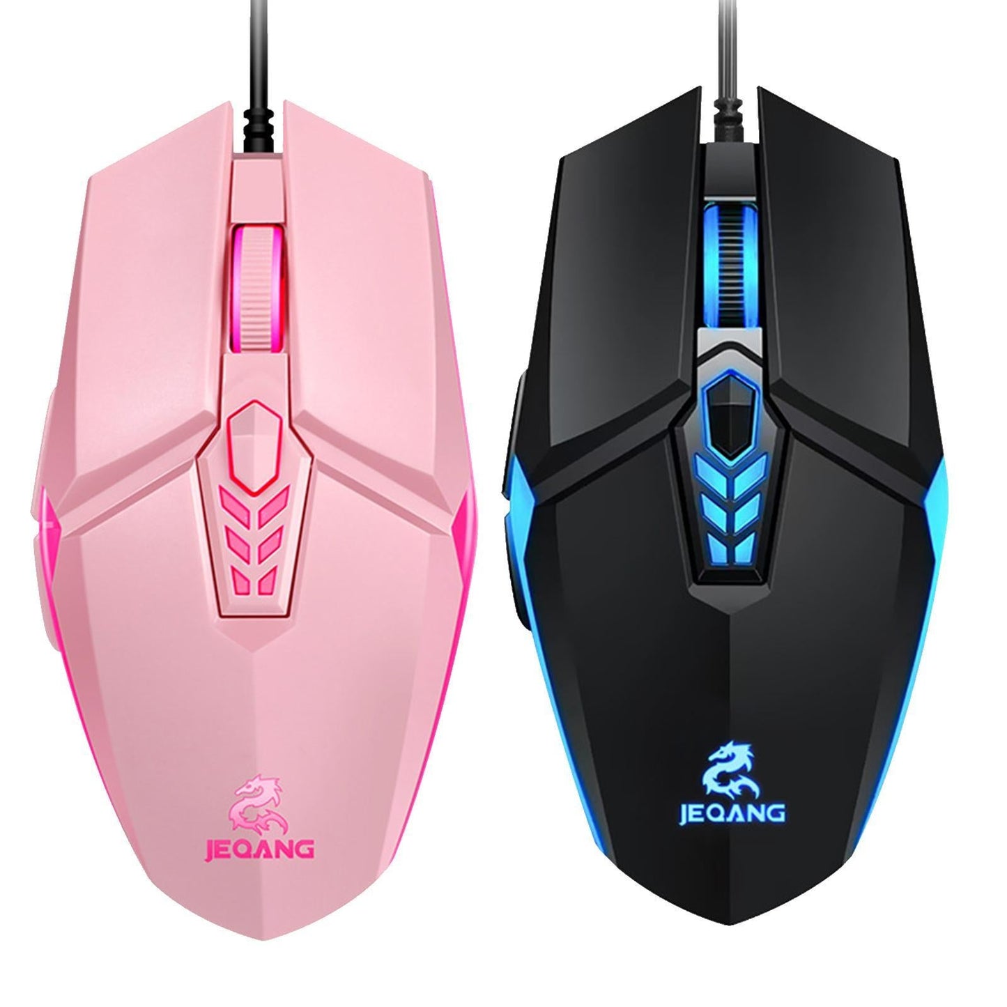 LED Backlit RGB Wired Gaming Mouse 3200 DPI Adjustable Mice Pink