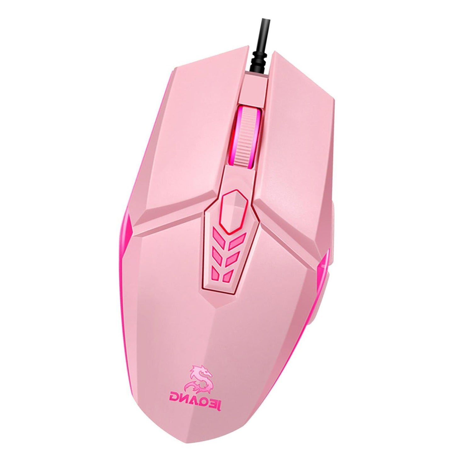 LED Backlit RGB Wired Gaming Mouse 3200 DPI Adjustable Mice Pink