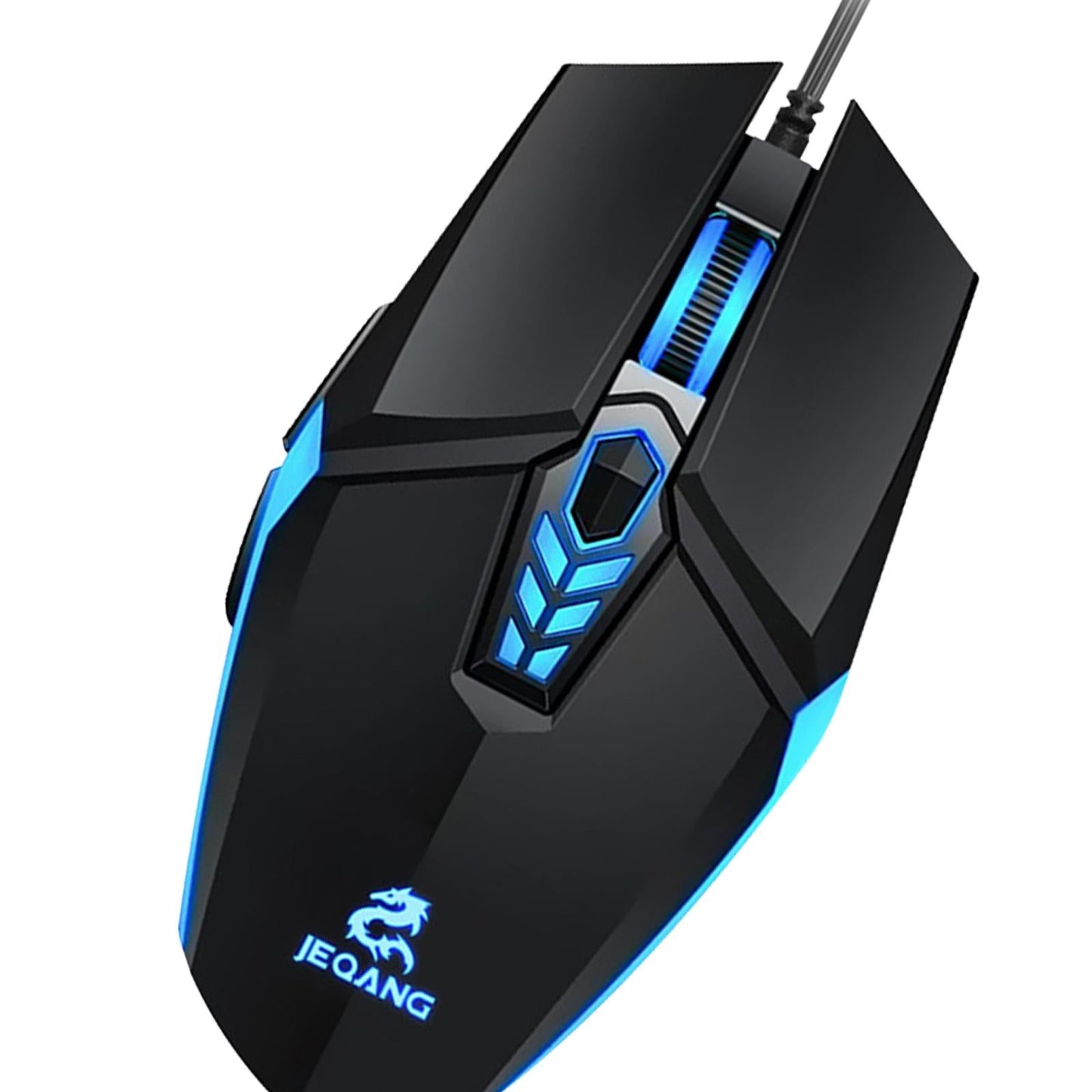 LED Backlit RGB Wired Gaming Mouse 3200 DPI Adjustable Mice Black