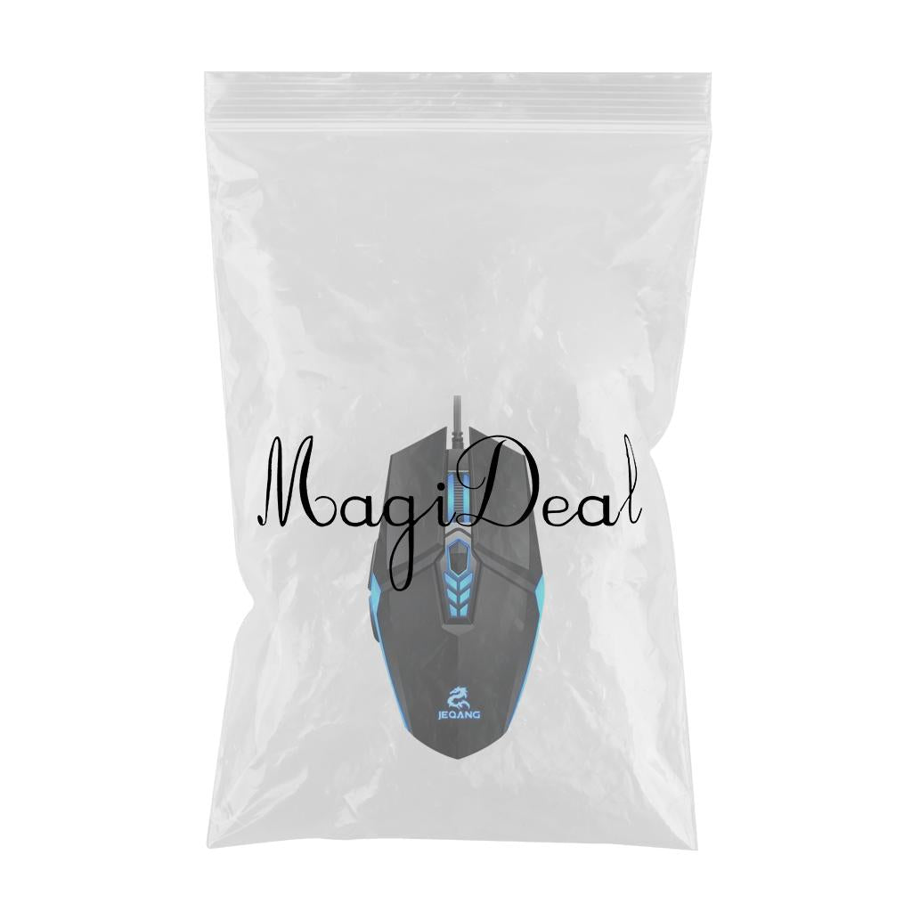 LED Backlit RGB Wired Gaming Mouse 3200 DPI Adjustable Mice Black