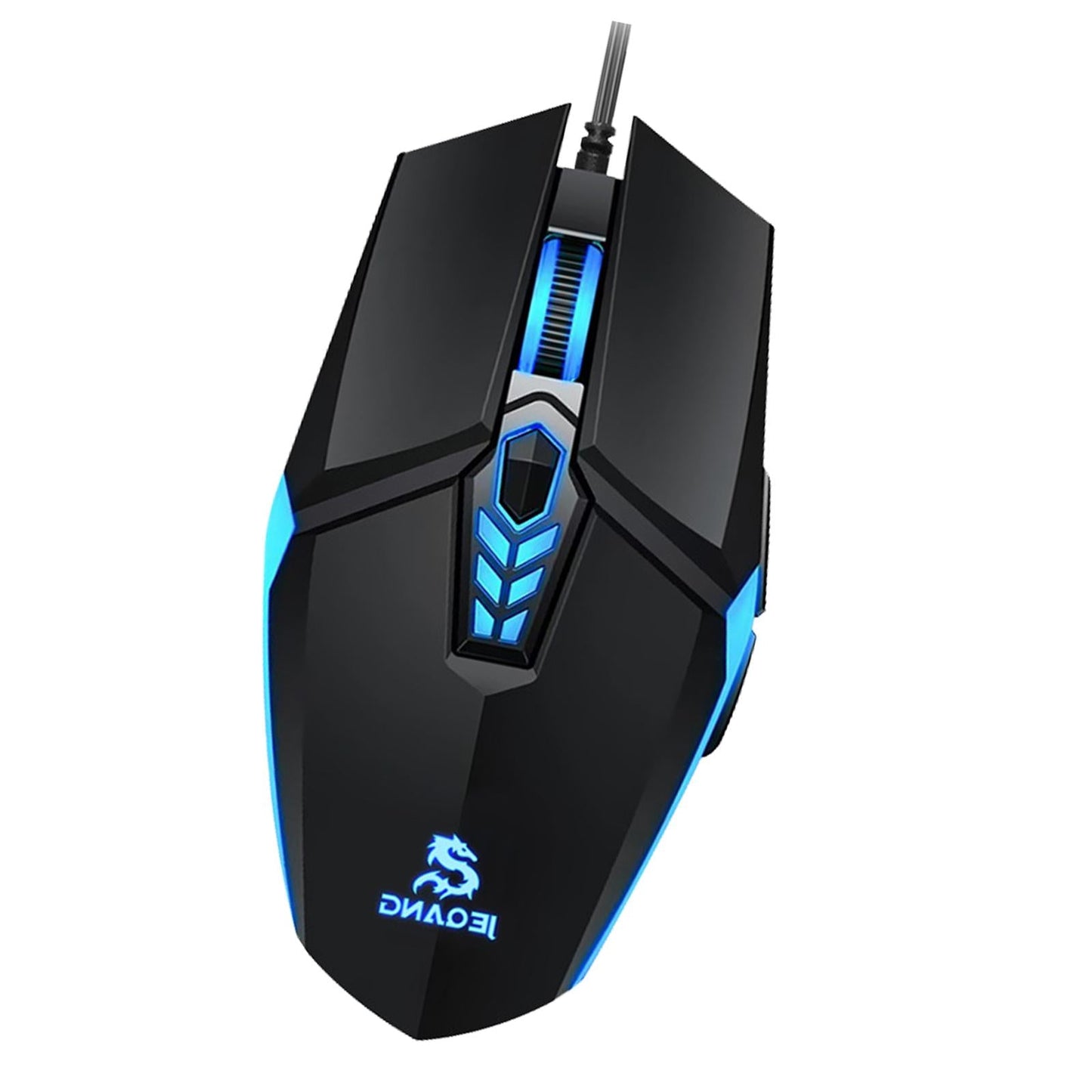 LED Backlit RGB Wired Gaming Mouse 3200 DPI Adjustable Mice Black