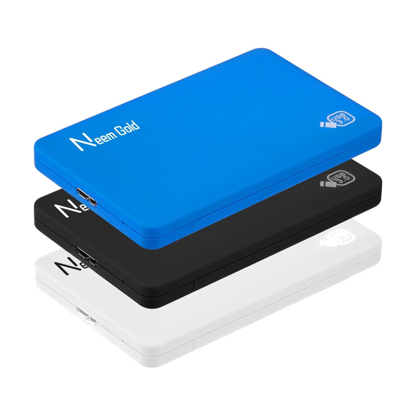 High Speed External Portable USB Hard Drive HDD for Laptops White 1TB