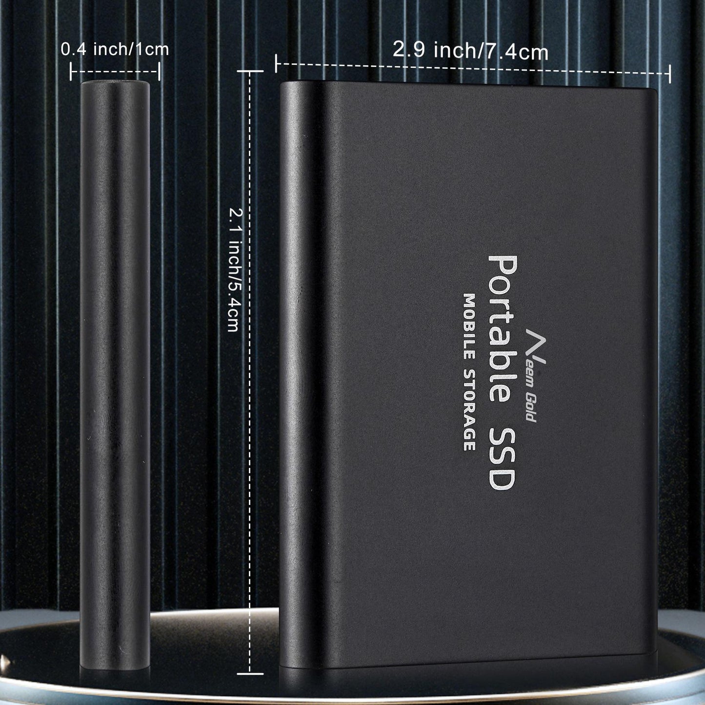 SSD USB 3.1 External Solid State Drives Hard Disk for PC Laptop 2TB Black