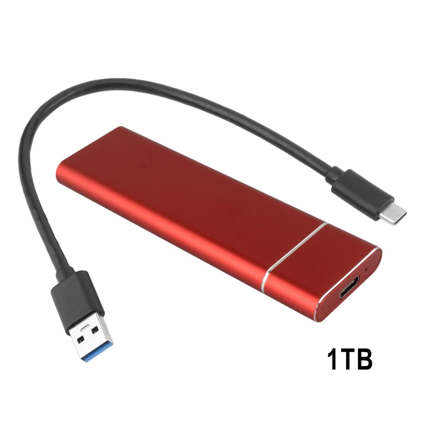 Type-C 1TB M.2 NGFF SSD Portable External Solid State Drive red