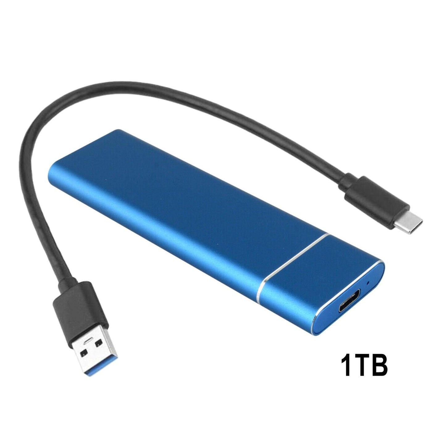 Type-C 1TB M.2 NGFF SSD Portable External Solid State Drive blue