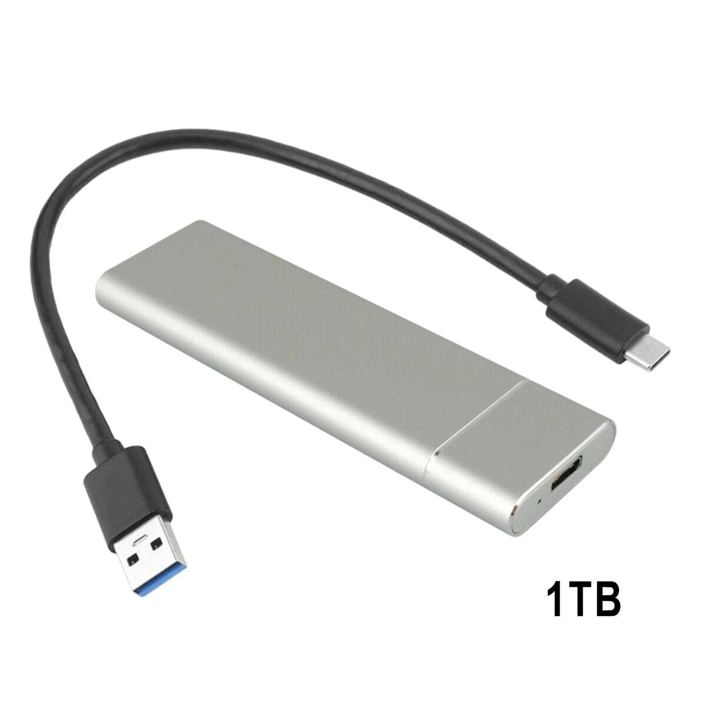 Type-C 1TB M.2 NGFF SSD Portable External Solid State Drive silver