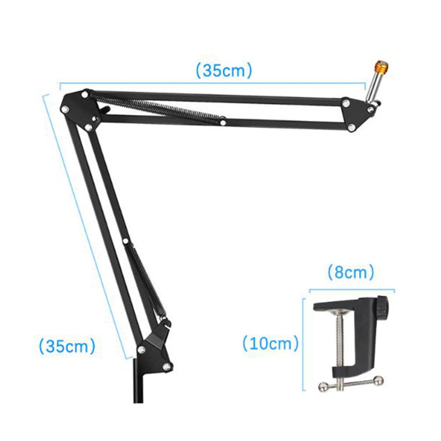 New Mic Microphone Holders Suspension Boom Scissor Arm Stand 4.5CM Base