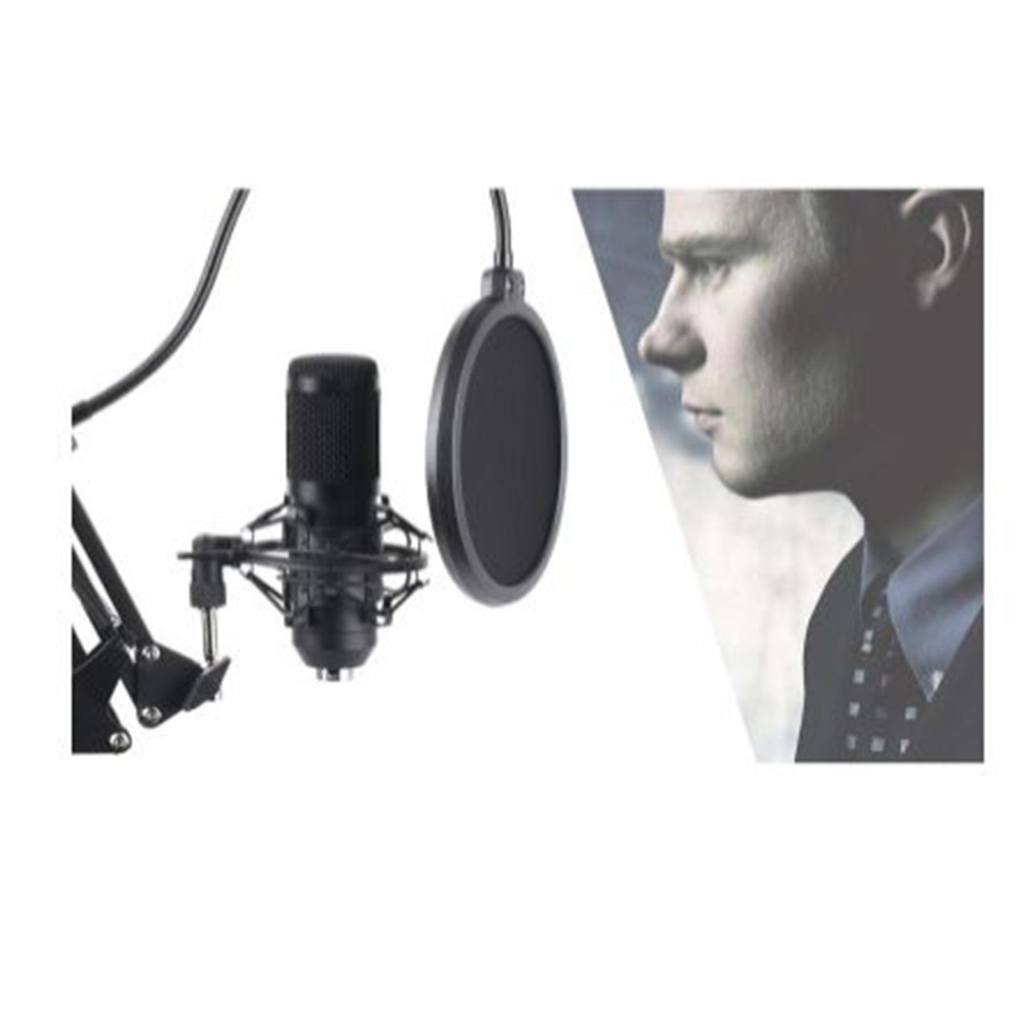 New Mic Microphone Holders Suspension Boom Scissor Arm Stand 4.5CM Base