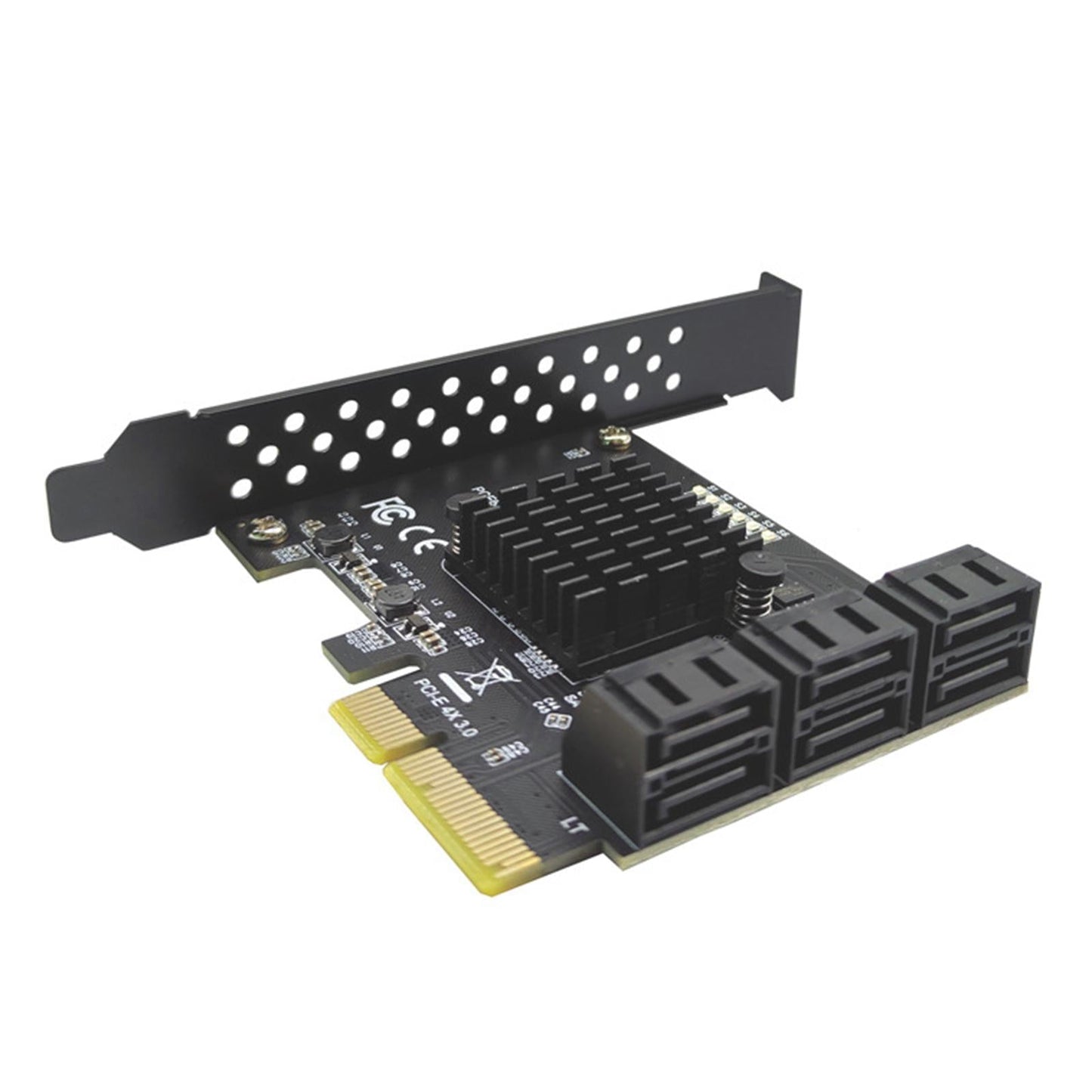 PCIe PCI Express to SATA3.0 6-Port SATAIII Expansion Controller Adapter 4X