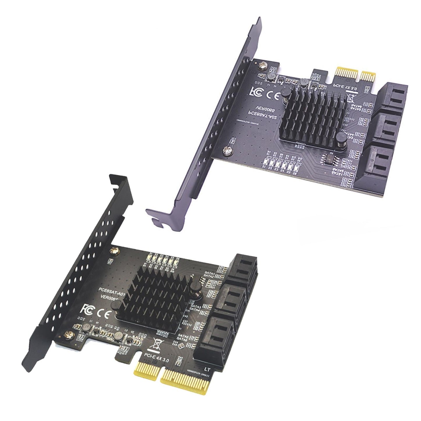 PCIe PCI Express to SATA3.0 6-Port SATAIII Expansion Controller Adapter 1X