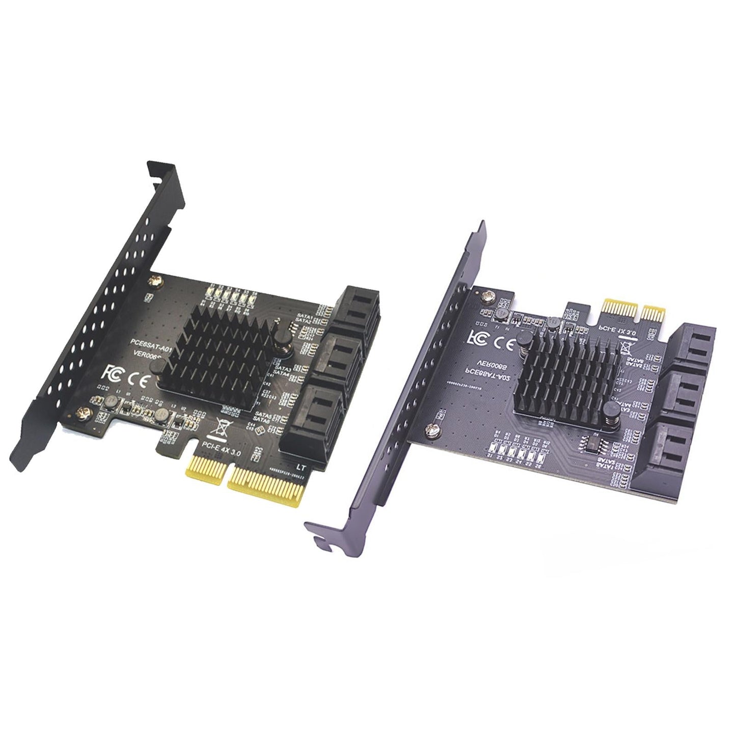 PCIe PCI Express to SATA3.0 6-Port SATAIII Expansion Controller Adapter 1X