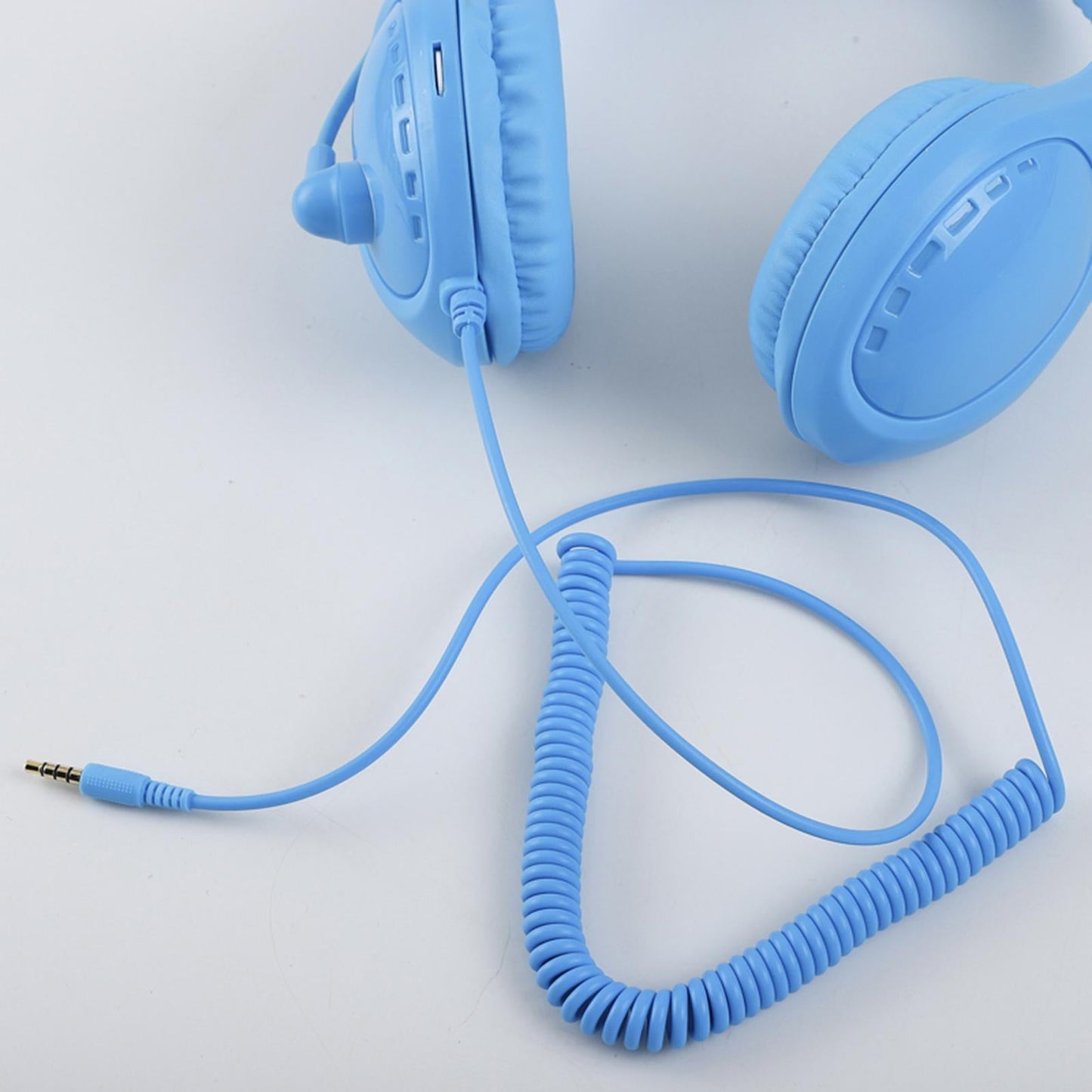 Student Headphones with Micophone Adjustable Comfortable Headset for School A566E Blue