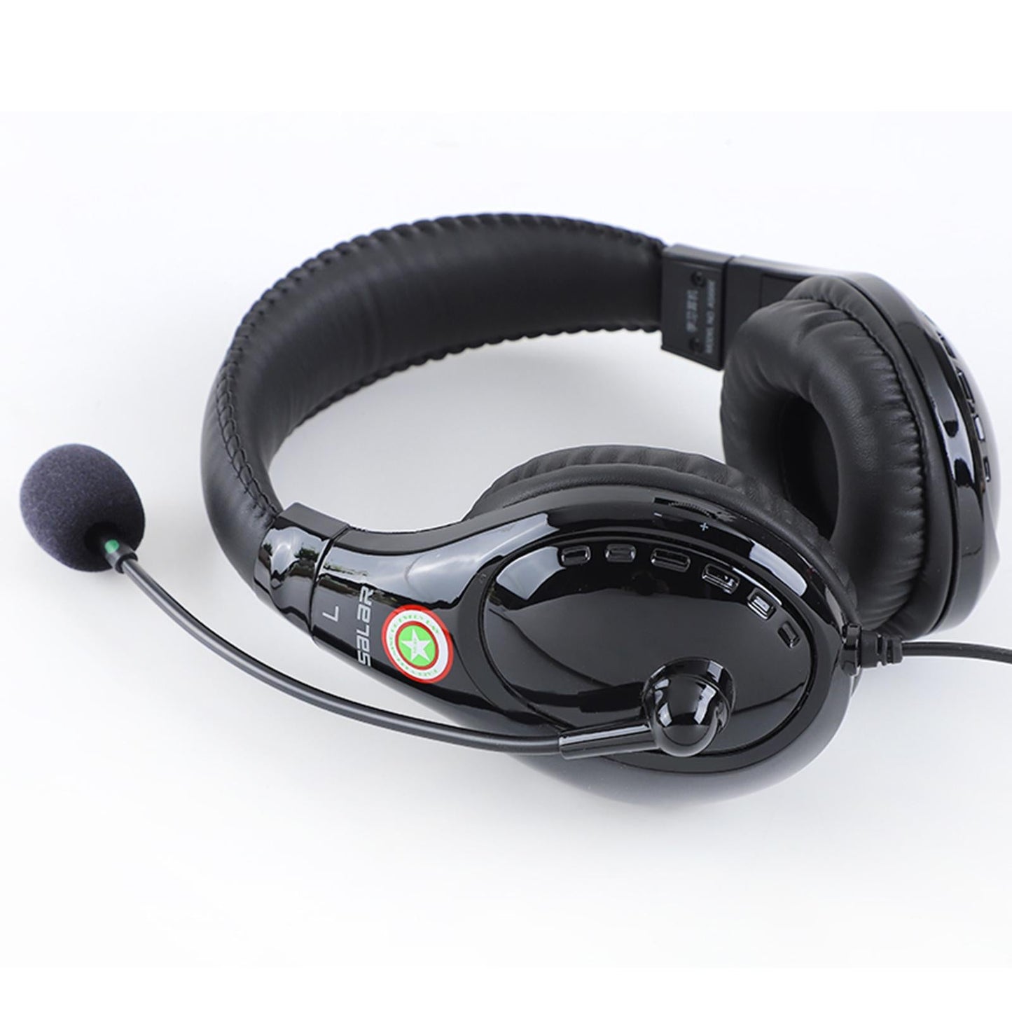 Student Headphones with Micophone Adjustable Comfortable Headset for School A566E Black