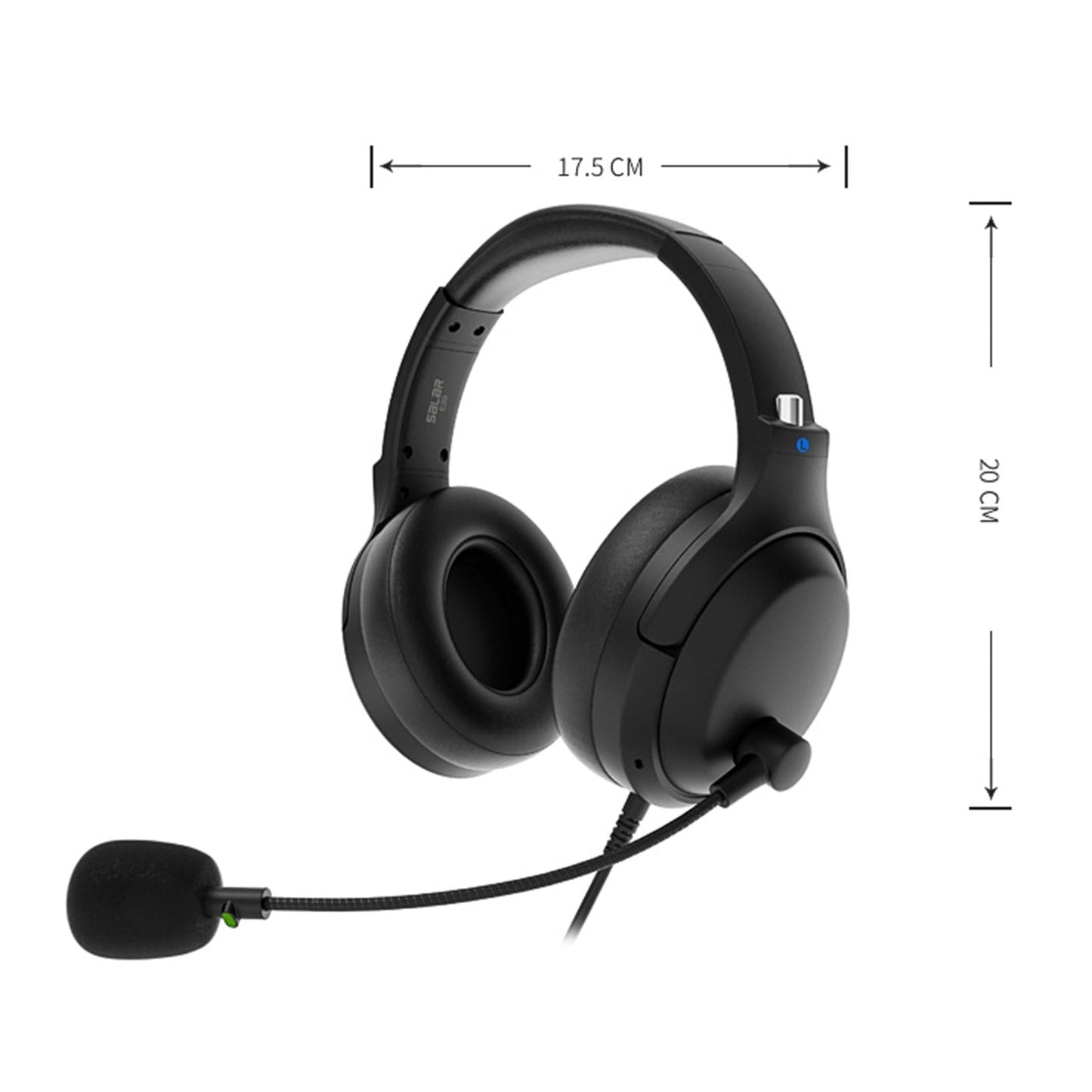 Over Ear Headphones active noise reduction Wired Over Lightweight for PC