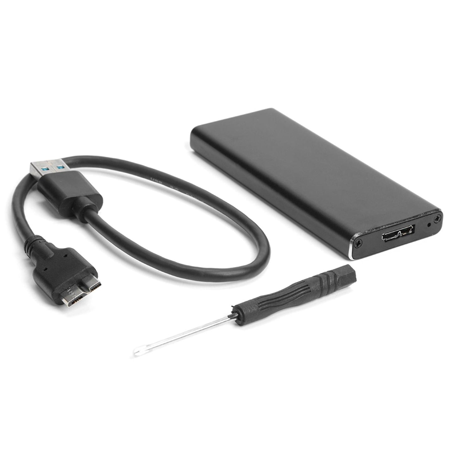M.2 NGFF to USB 3.0 SSD Enclosure Adapter 6Gbps with UASP with Key B/Key B+M Silver