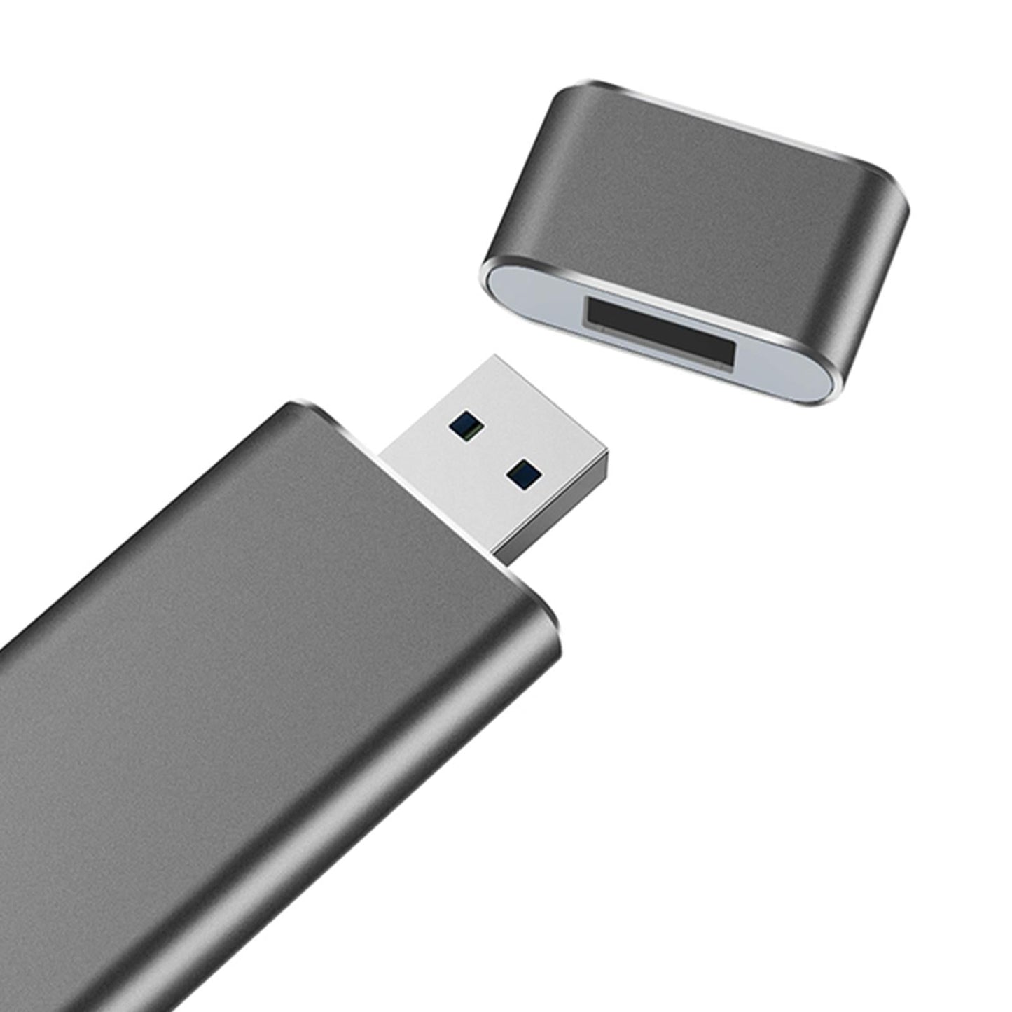 M.2 NGFF to USB 3.0 SSD Enclosure Reader 6Gbps with UASP with Key B/Key B+M Silver Gray