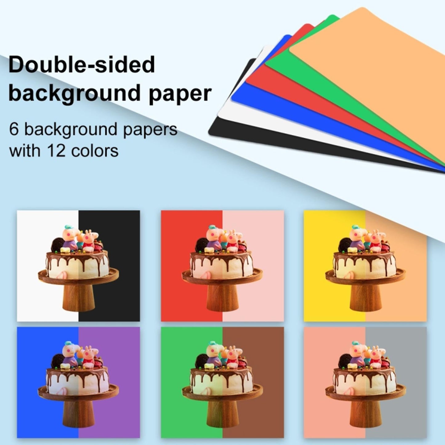 6 Backgrounds Mini LED Light Box Photography Photo Studio Backdrop Lighting