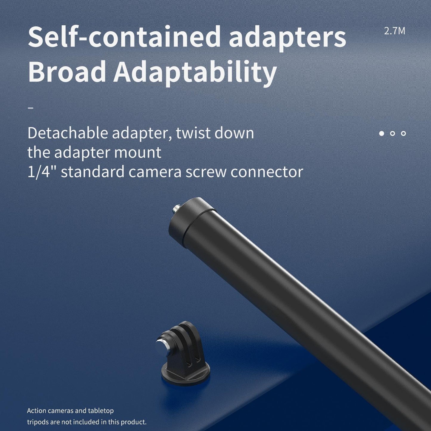 Carbon Fiber Pole Monopod Lightweight Handheld Selfie Stick Adjustable