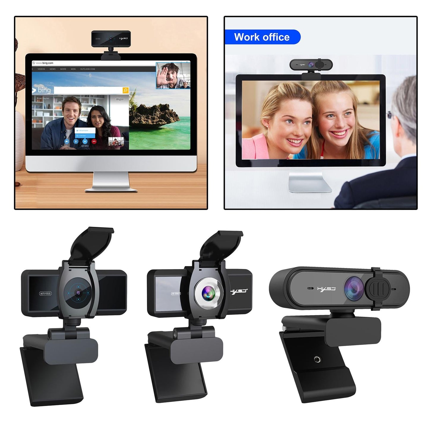 USB Webcam with Microphone for Computer PC Laptop Desktop 5 Million Pixels