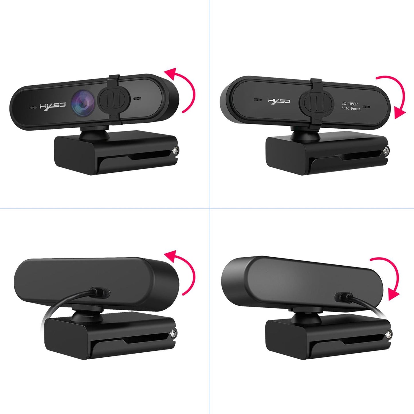 USB Webcam with Microphone for Computer PC Laptop Desktop 1080P Auto Focus