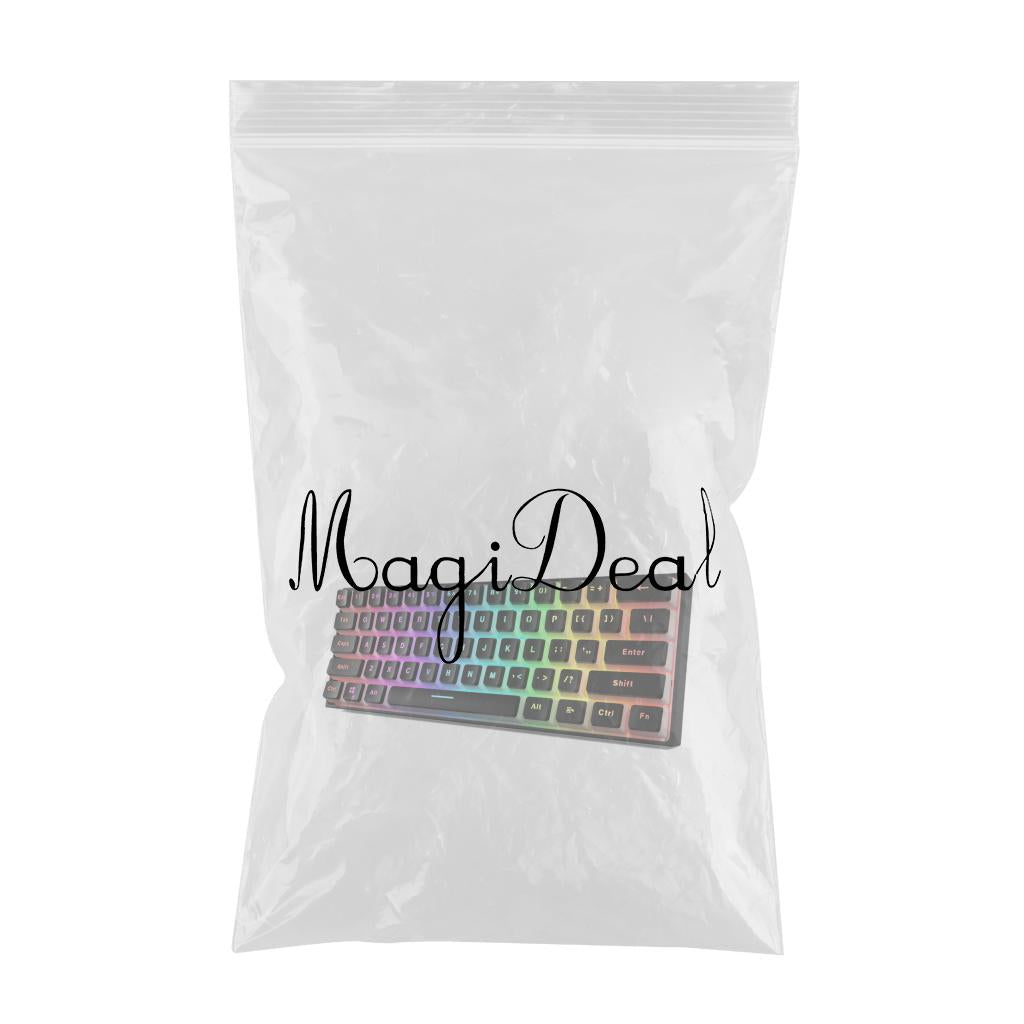 60% GK61 Mechanical Gaming Keyboard 61 Keys LED Backlit Wired for PC black