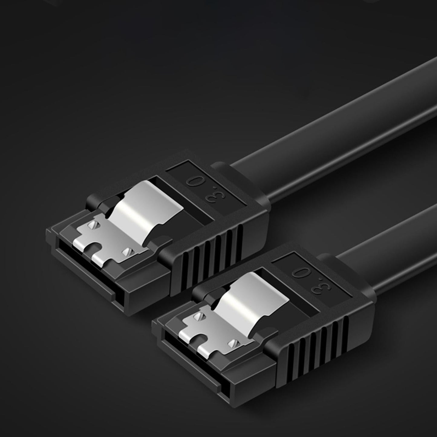 SATA Cable III 3.0 Flat Data Cable 100cm for HDD SDD Blue Elbow