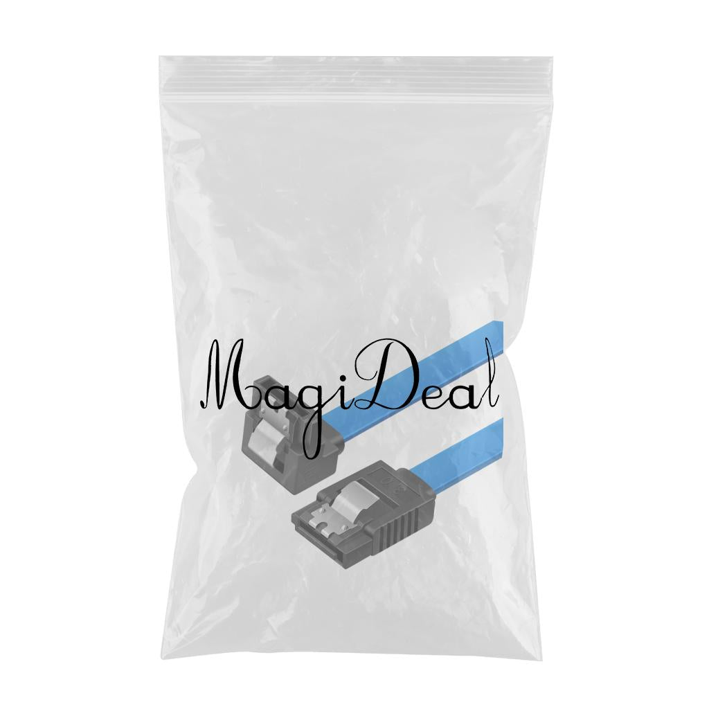 SATA Cable III 3.0 Flat Data Cable 100cm for HDD SDD Blue Elbow