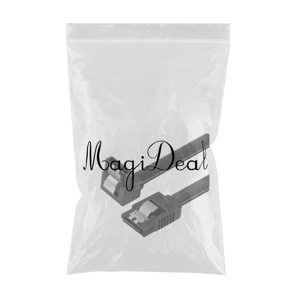 SATA Cable III 3.0 Flat Data Cable 100cm for HDD SDD Black Elbow