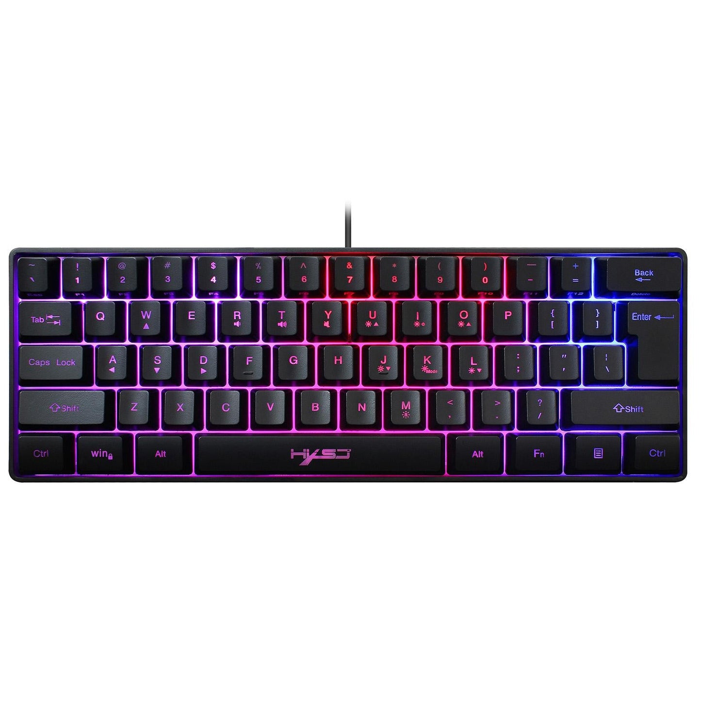 Gaming Mini Wired Keyboard RGB Backlit USB for Laptops Keyboard Mouse Combo